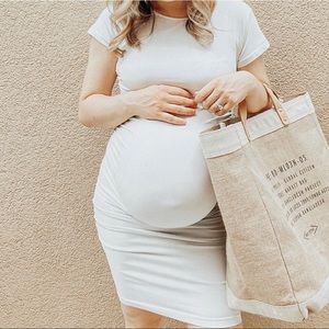 Blanqi crew neck dress light Grey